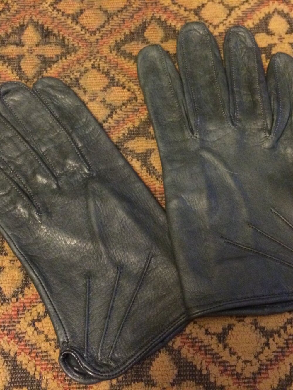 Little’s Good Gloves Gray Unlined Leather Driving Gloves, Women's Size Large/7.5